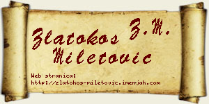 Zlatokos Miletović vizit kartica